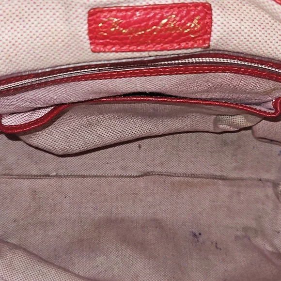 Dooney & Bourke Red Pebble Leather Hobo Shoulder Bag - Picture 9 of 10